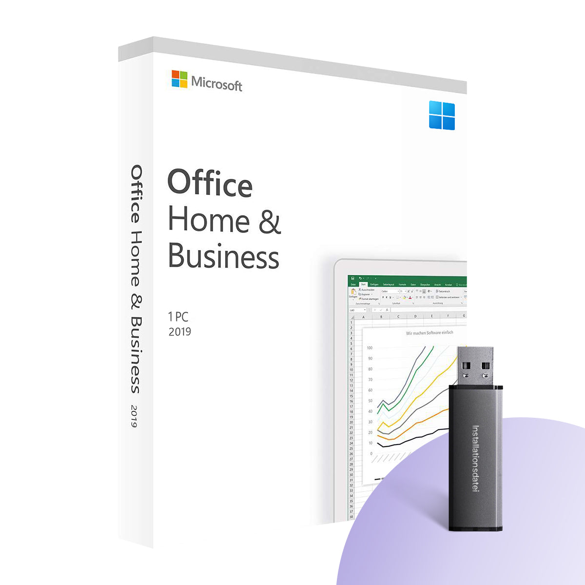 Microsoft Office 2019 Home & Business Windows / +USB